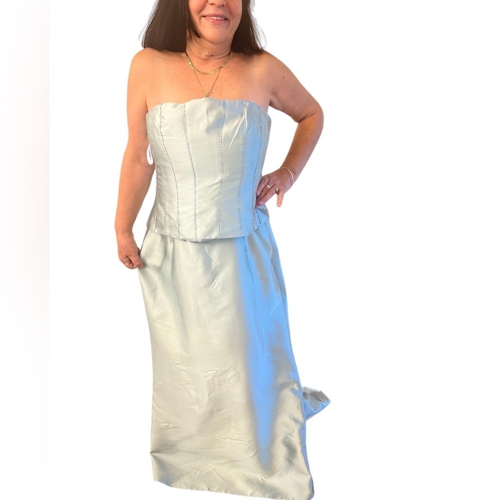 Jovani Strapless Dress with corset top - Picture 2 of 5